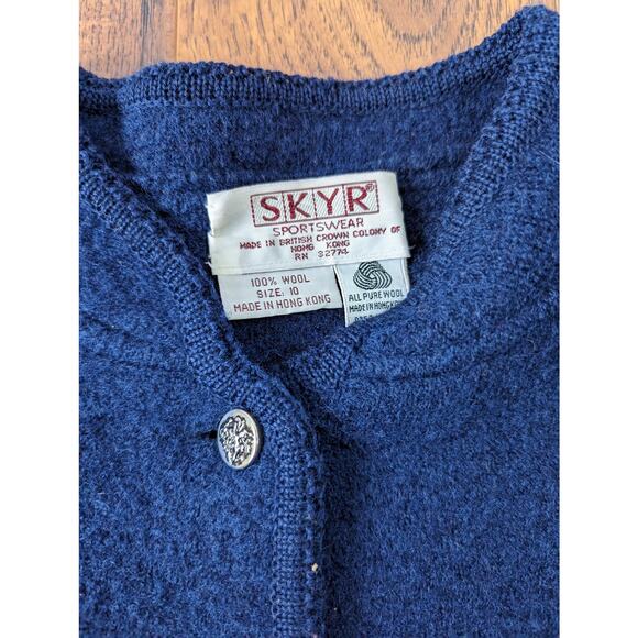 SKYR Vintage Wool Blazer Blue 10 - Picture 2 of 6